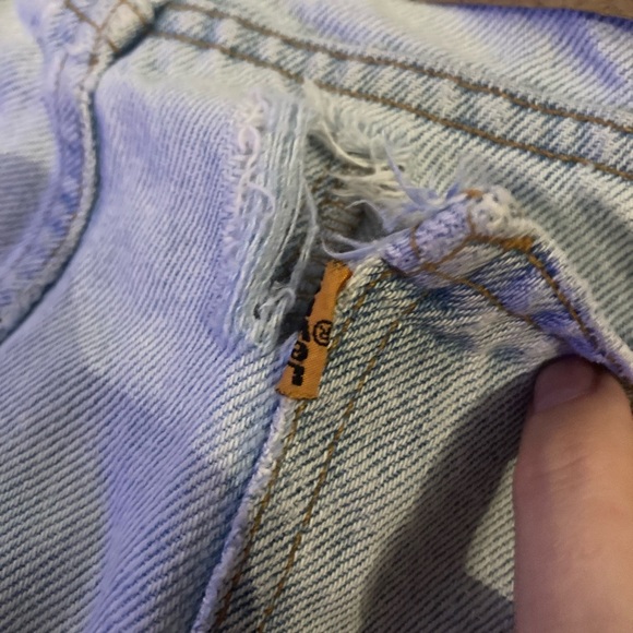 Vintage 90s Orange Tab Distressed Levi’s 550 Jeans Size 36 X 32 Relaxed Fit - Picture 9 of 16